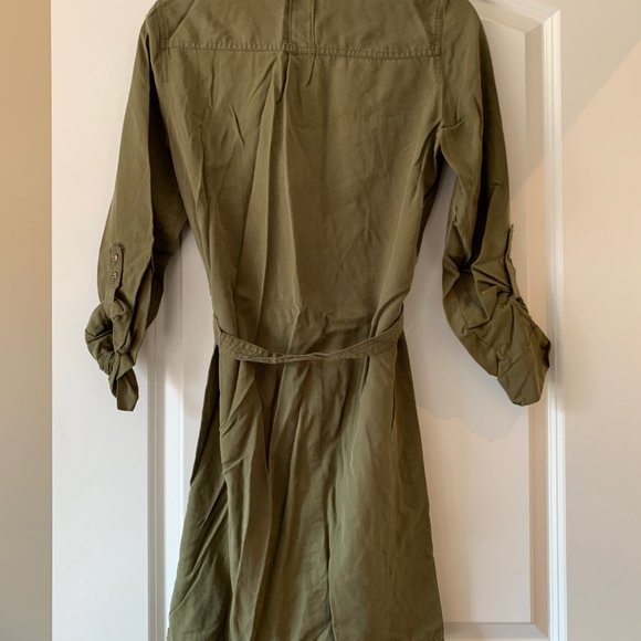 Army green shirt dress from Banana Republic - Picture 2 of 2